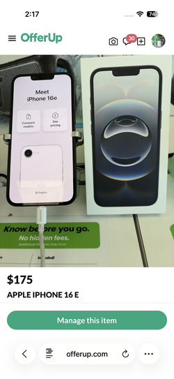APPLE IPHONE 16E 128GB