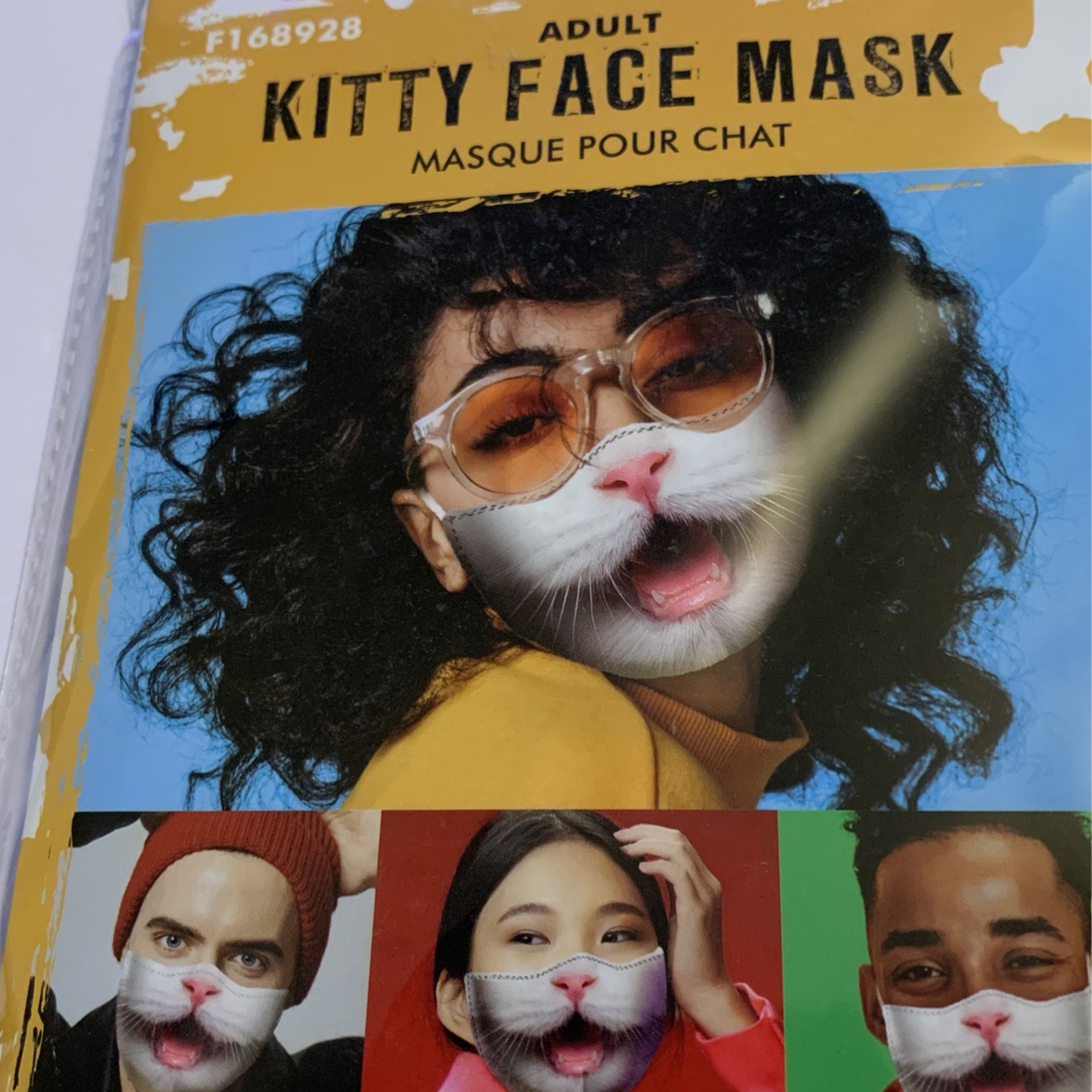 Adult Kitty Face Mask Halloween 