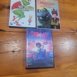 Dr. Seuss The Grinch, Dragons Holiday, & Home DVDs ~ DreamWorks, Christmas