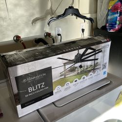 Fanimation Studio Collection Blitz 56 Inch Ceiling Fan with Light - Black 