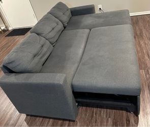 Gray Sectional Sleeper Sofa with Storage  🛋️