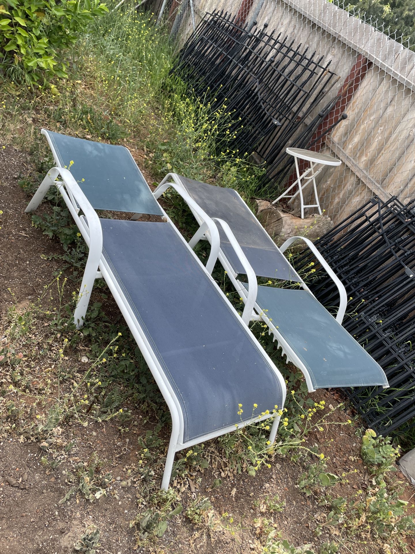 Pool Lounge Chair Set And Table