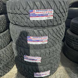 📲‼️35x12.50R17 Vendo Set De Llantas Nuevas Marca América Mt 
