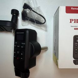 PHOLSY Wireless Camcorder Remote Control with Zoom, Iris, Focus, Video Recording, Compatible with Canon and Sony Camcorders