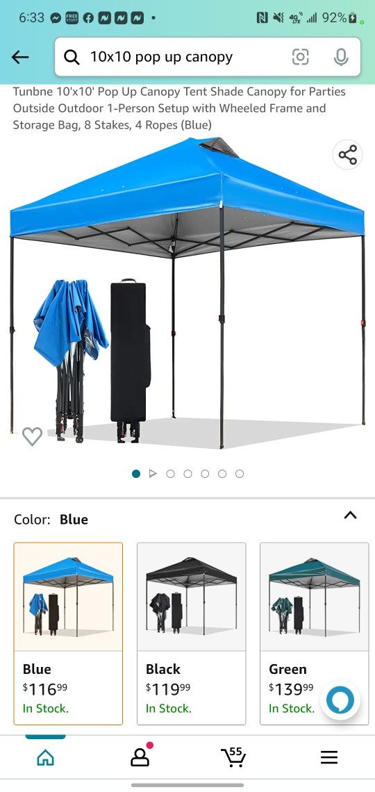 10 X 10 BLUE CANOPY