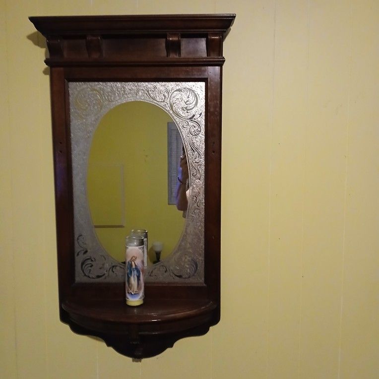 Vintage Mirror With Shelf Beautiful Piece