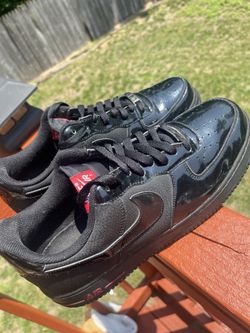 Creased black air forces online