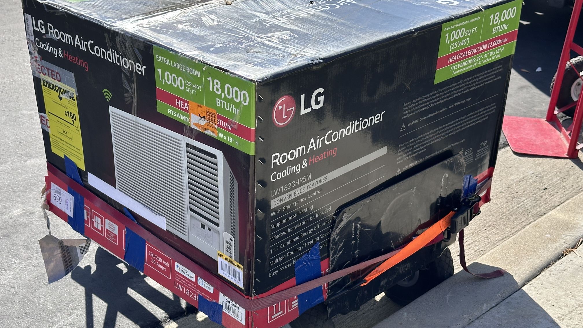 Brand New LG Window Air conditioner With Heater 18,000 BTU WiFi