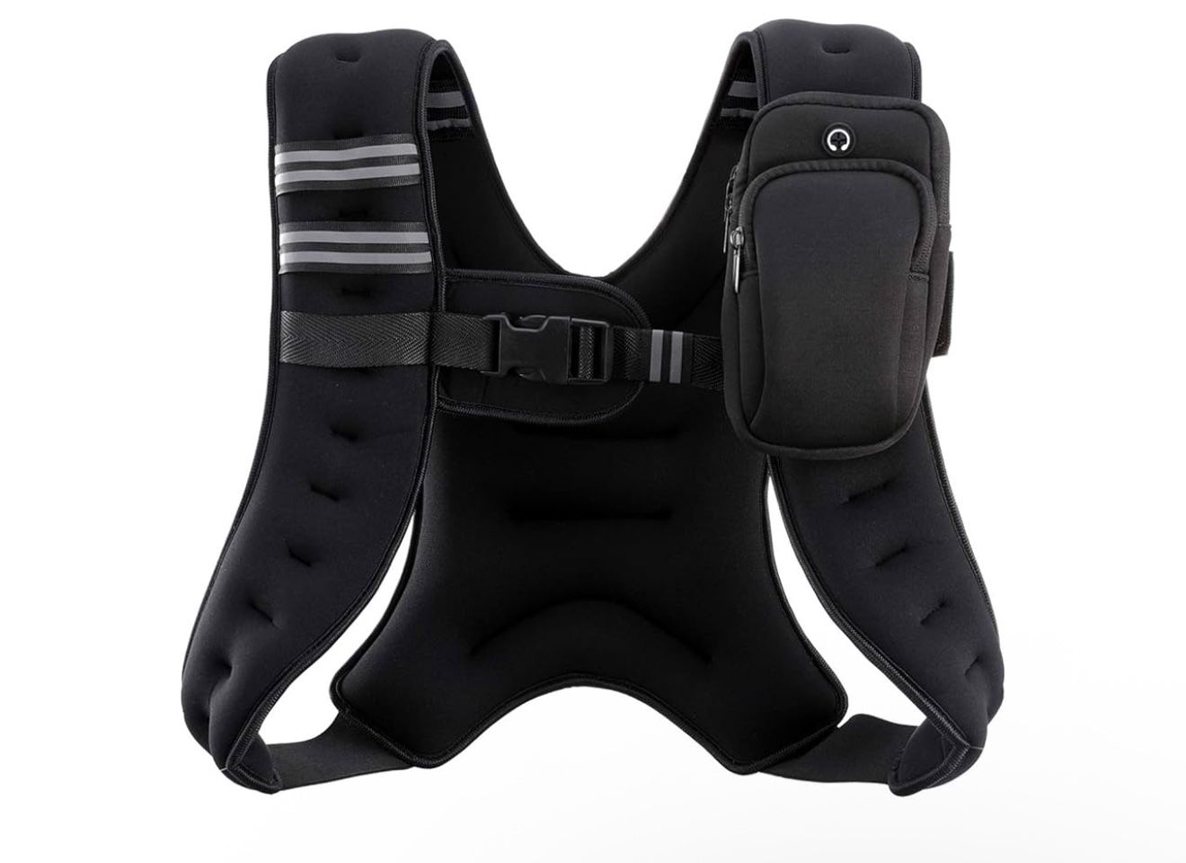 ZELUS Weighted Vest, 12lb Weight Vest with Reflective Stripe for Workout, Strength Training, Running, Fitness, Muscle Buil