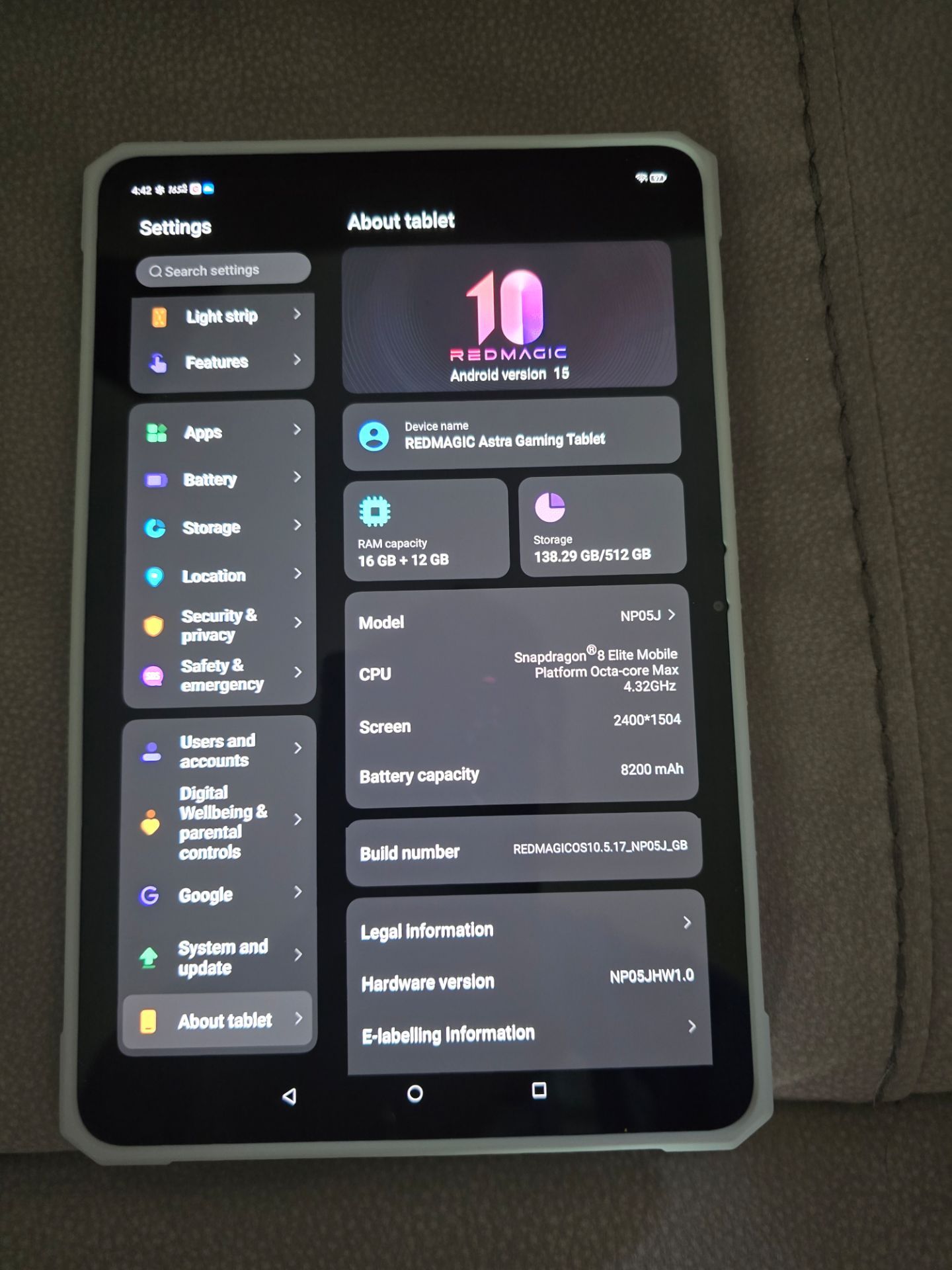 Redmagic astra 4k 10 pro gaming tablet