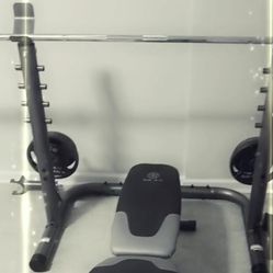 bench and weights