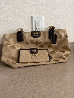 Coach bag + matching wallet