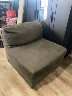 Single person gray couch