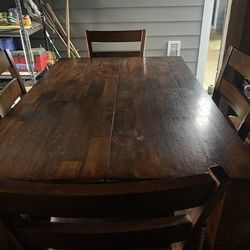 Table Dining Set With 4 Tall Chairs OBO