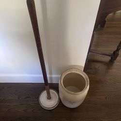 Antique- Primitive Butter Churn /  Pottery 