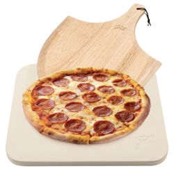 New Pizza Stone And Peel. For Oven & Grilling 