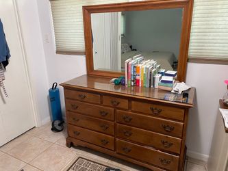 Dresser and mirror - antique and made in USA