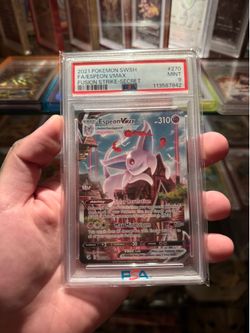 2021 Pokemon Sword & Shield Fusion Strike 270 Espeon VMAX PSA 9 (contact info removed)8
