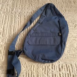 AmeriBag Healthy Back Bag Blue Sling Crossbody Ergonomic Travel Bag