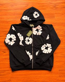 Black Denim Tears Zip Up Hoodie