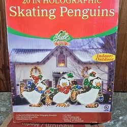 Skating Penguins Holiday Decoration