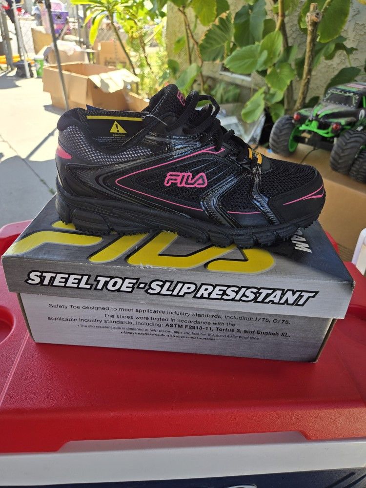 Steel Toe Shoes Fila Size 10