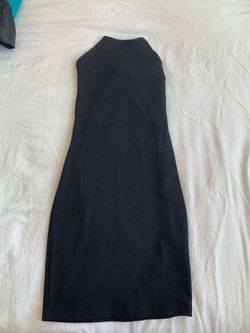 Black Ribbed Halter Bodycon Mini Dress