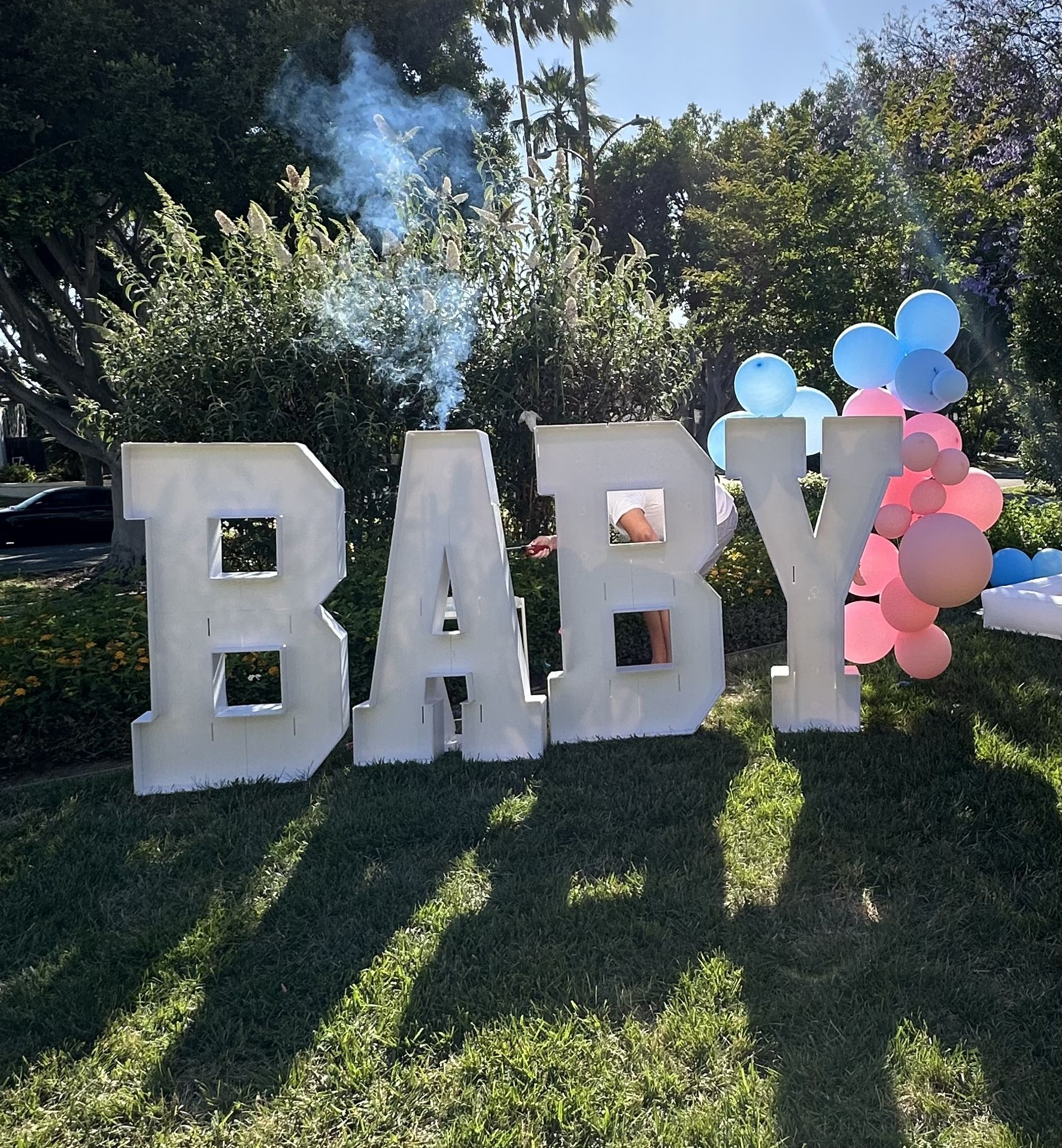 Large Marquee Light Up BABY LETTERS 4FT for Gender Reveal Baby Shower