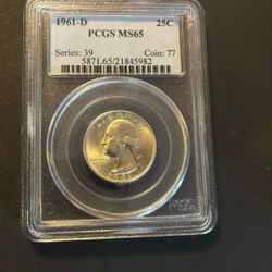 MS65 1961 D Quarter