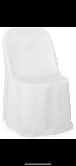 White folding chair cover