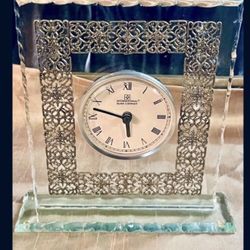 Vintage Retro Glass Clock Display Decor 