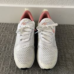 Nike Air Max 270 Men’s Size 10 White Black Sanddrift DQ7642-100 Pre-Owned No Box