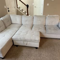 Sectional Couch with Ottoman
