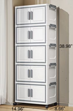 14.96”x8.66”x38.98”Plastic storage cabinet