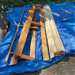 Queen size wooden bed frame $30