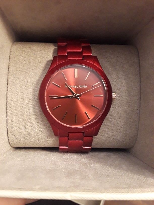 Unisex Red Micheal Kors Watch
