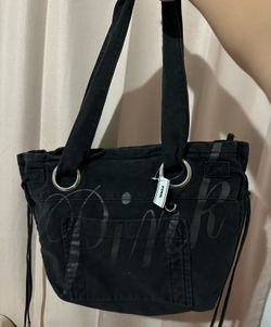 Black pink tote