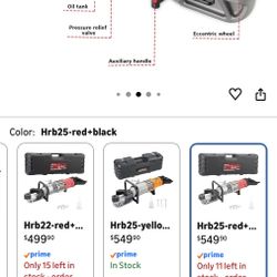 1" Electric Hydraulic Rebar Bender, [TÜV Rheinland North American Certificated], Portable Rebar Bender, Bend from 3/4" to 1" Diameter Rebar, Easily Be