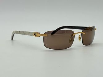CARTIER C DECOR WHITE BUFFALO HORN SUNGLASSES CT0017RS 001 100% GENUINE $4250