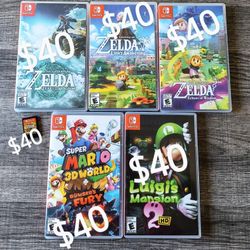 Nintendo switch games, Echos of Wisdom, Tears of the Kingdom, Links Awakening, Breath of the Wild,
