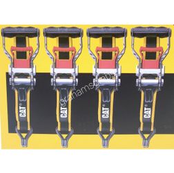 CAT RATCHET TIE DOWN STRAPS SET 4 PC HEAVY DUTY QUICK RELEASE 16' X 1-1/2" NEW