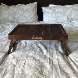 Lakers Wooden Food Laptop Beverage Tray NBA Foldable