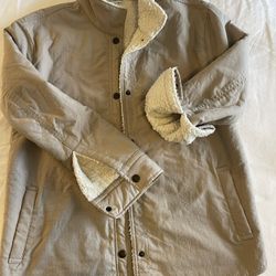 James Perse Sherpa Lined Shirt Jacket