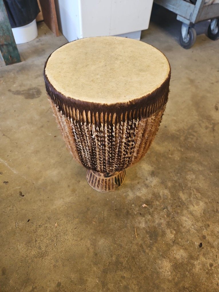 African Bongo Drum Purchased/ New LILONGWE MALAWI 🇲🇼  2004