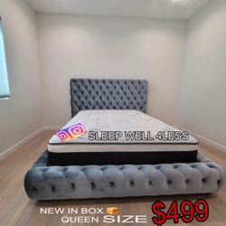 NEW QUEEN BED/PILLOWTOP MATTRESS INCLUDED‼️