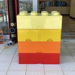 8-Stud Storage Brick-yellow,orange,red, 8-stud light Yellow Storage Brick Drawer( all authentic LEGO)