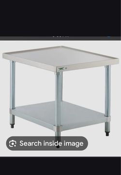 Regency 30" x 24" 18-Gauge Stainless Steel Mixer Table with Galvanized Legs and Undershelf Table