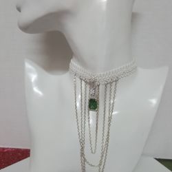 Handmade Cute. Choker With Zirconia