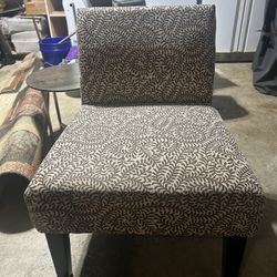 Patterned Brown And Cream Chair 