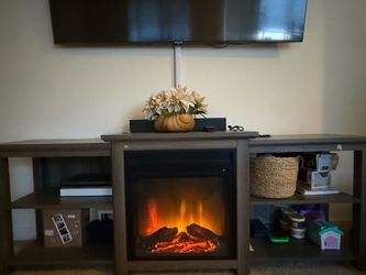 Fireplace tv stand